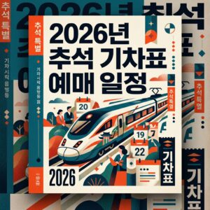 2026년 추석 기차표 예매 일정